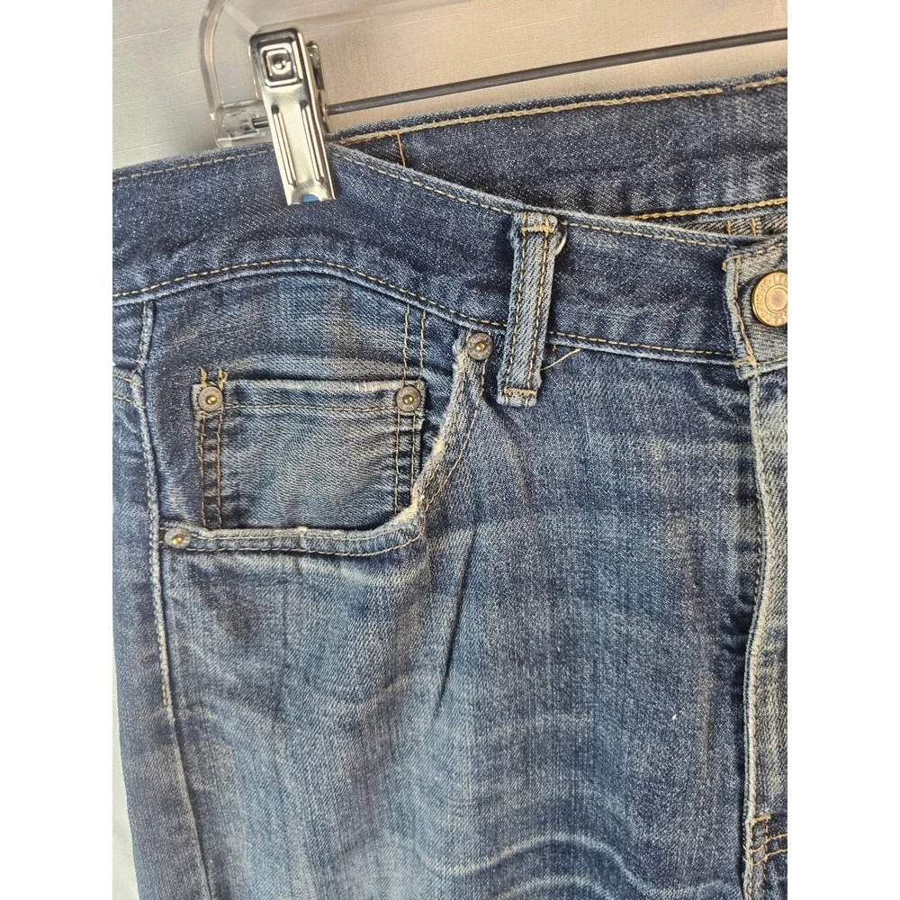 Levis 550 Relaxed Fit Tapered Leg Dark Wash Blue Denim Jeans Men's 34x34